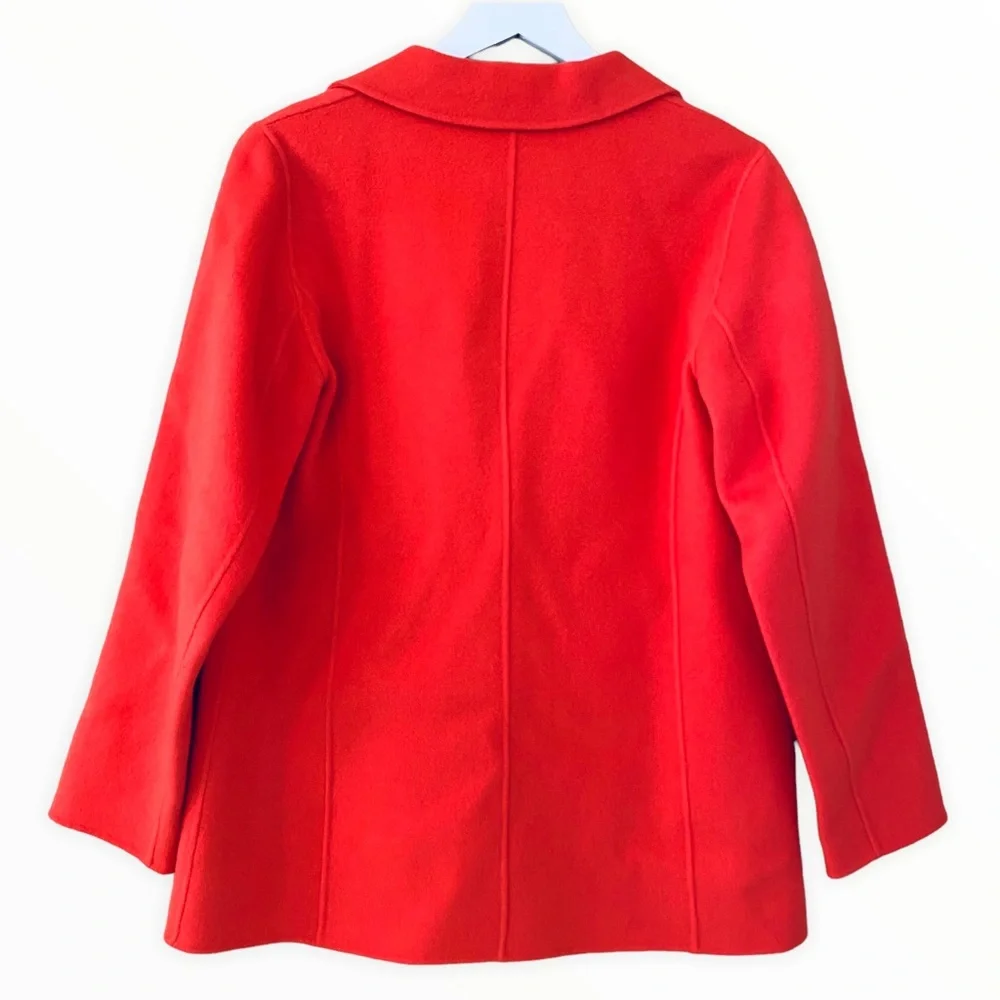 Talbots Double Faced Wool Blend Single Button Closure Blazer In Cayenne Size 6 - Picture 4 of 8